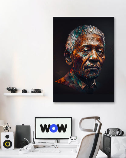 Nelson Mandela Low Poly - @WpapArtist