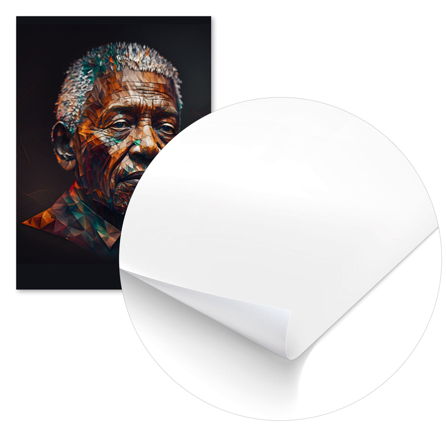 Nelson Mandela Low Poly - @WpapArtist