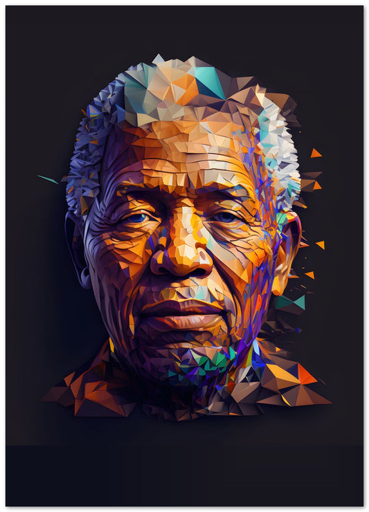 Low poly Nelson Mandela - @WpapArtist