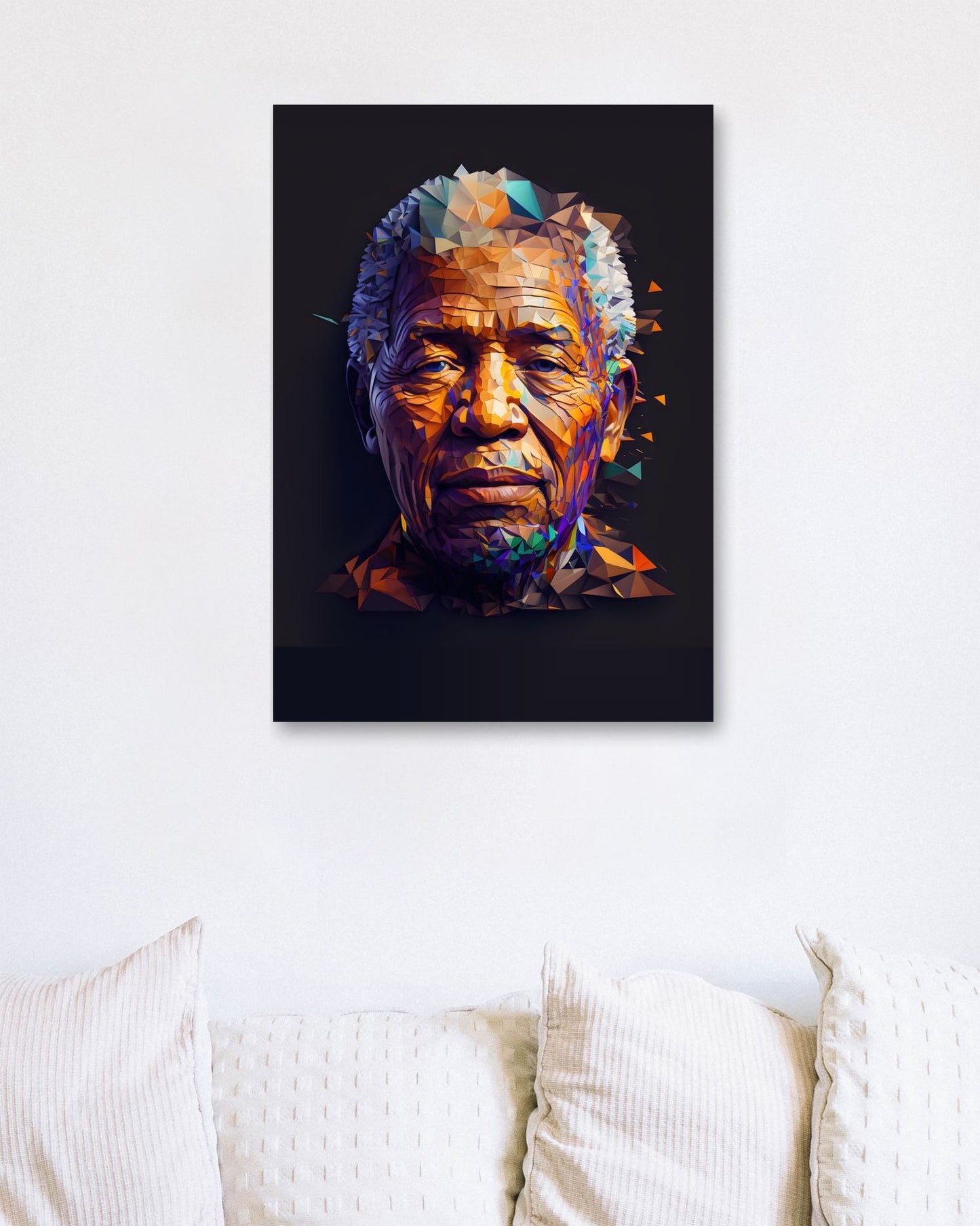 Low poly Nelson Mandela - @WpapArtist