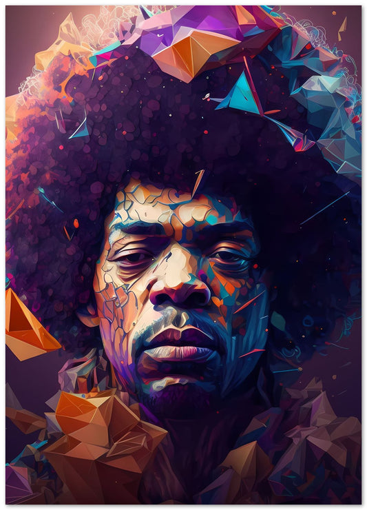 Jimi Hendrix Low poly - @WpapArtist