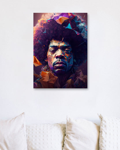 Jimi Hendrix Low poly - @WpapArtist