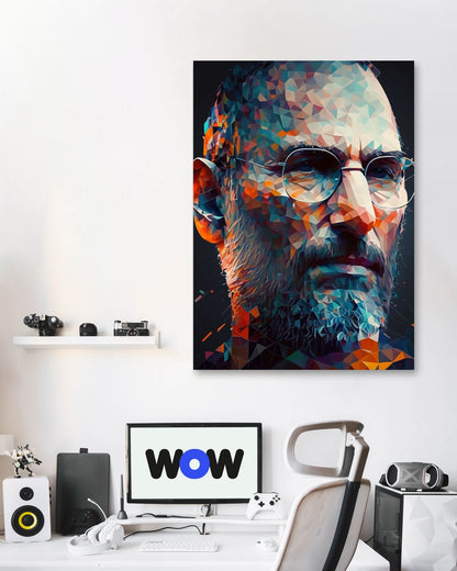 Steve Jobs Low Poly - @WpapArtist