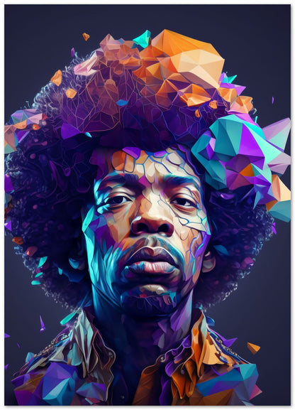 Jimi Hendrix Afro Vivid Color - @WpapArtist