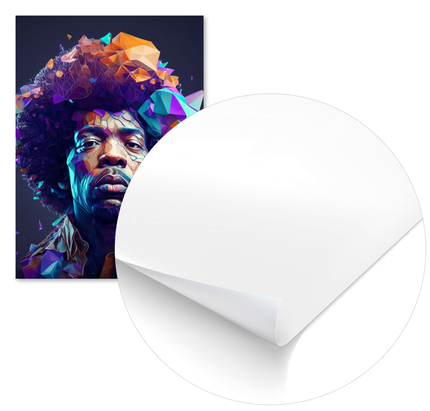 Jimi Hendrix Afro Vivid Color - @WpapArtist