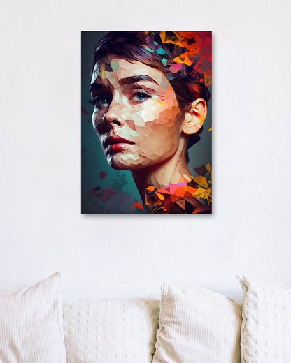 Audrey Hepburn Low Poly - @WpapArtist