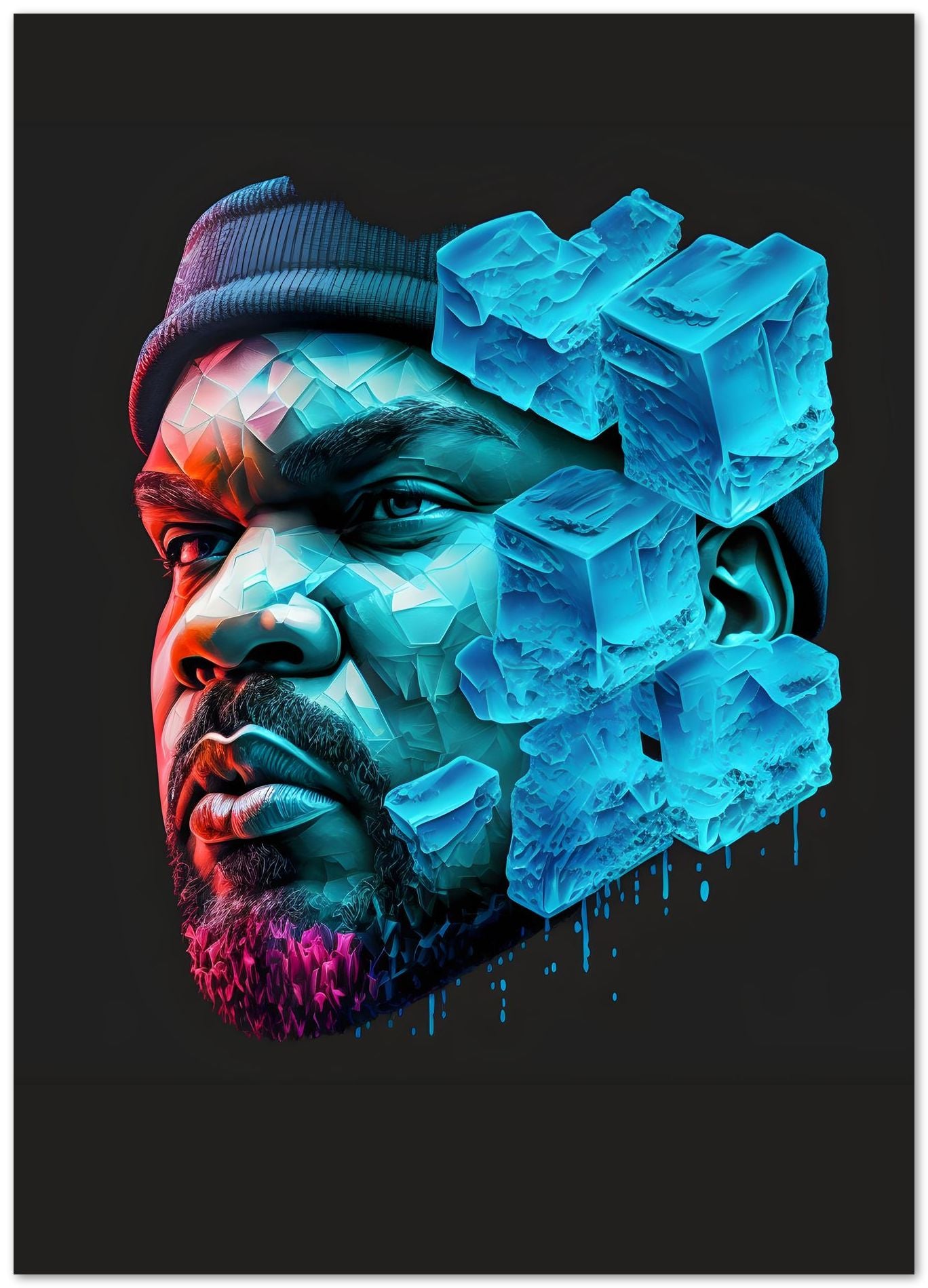 Ice Cube Pop Art Low Poly - @WpapArtist