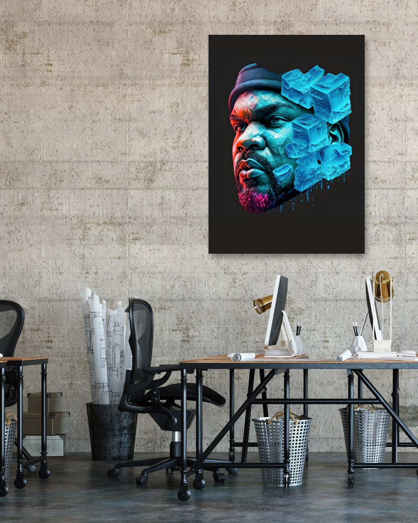 Ice Cube Pop Art Low Poly - @WpapArtist