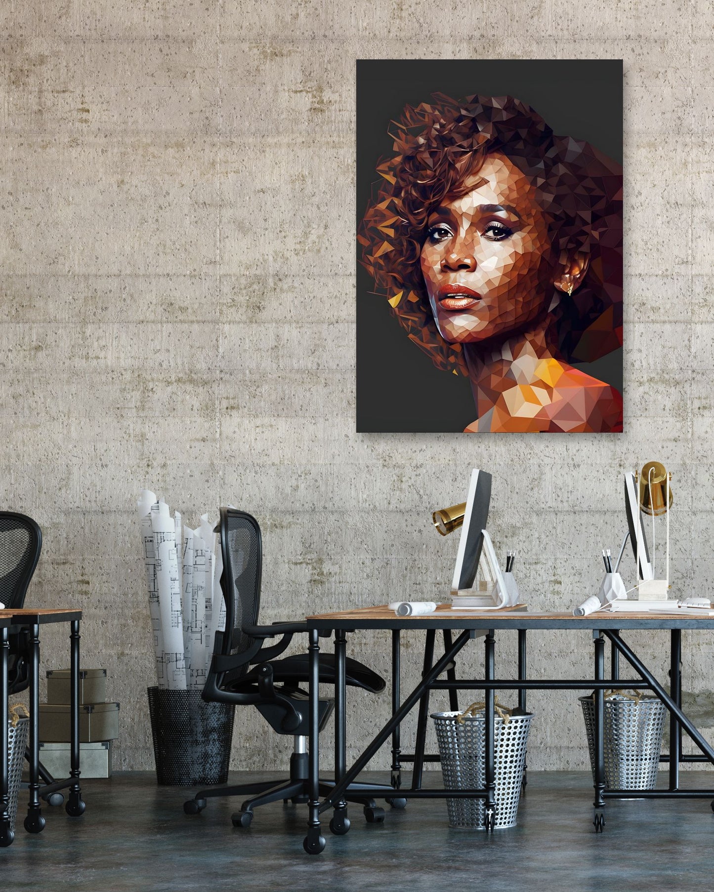 Whitney Houston Low Poly - @WpapArtist