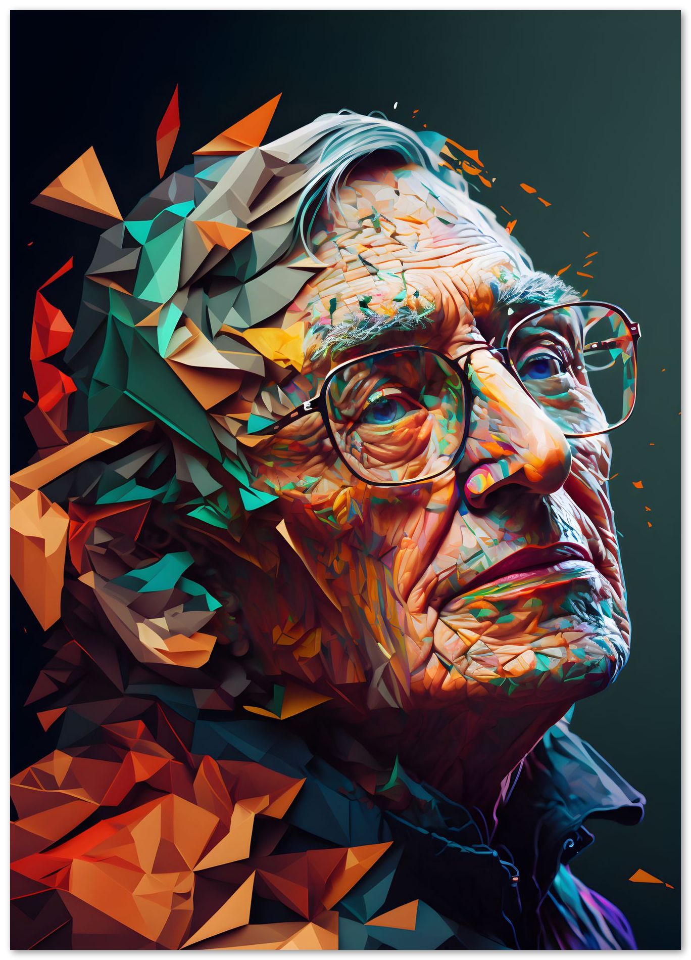 Stephen Hawking Low Poly - @WpapArtist