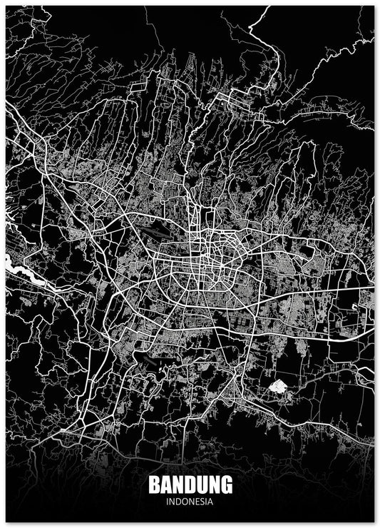 Bandung Indonesia Dark Negative Maps - @ZakeDjelevic