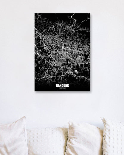 Bandung Indonesia Dark Negative Maps - @ZakeDjelevic