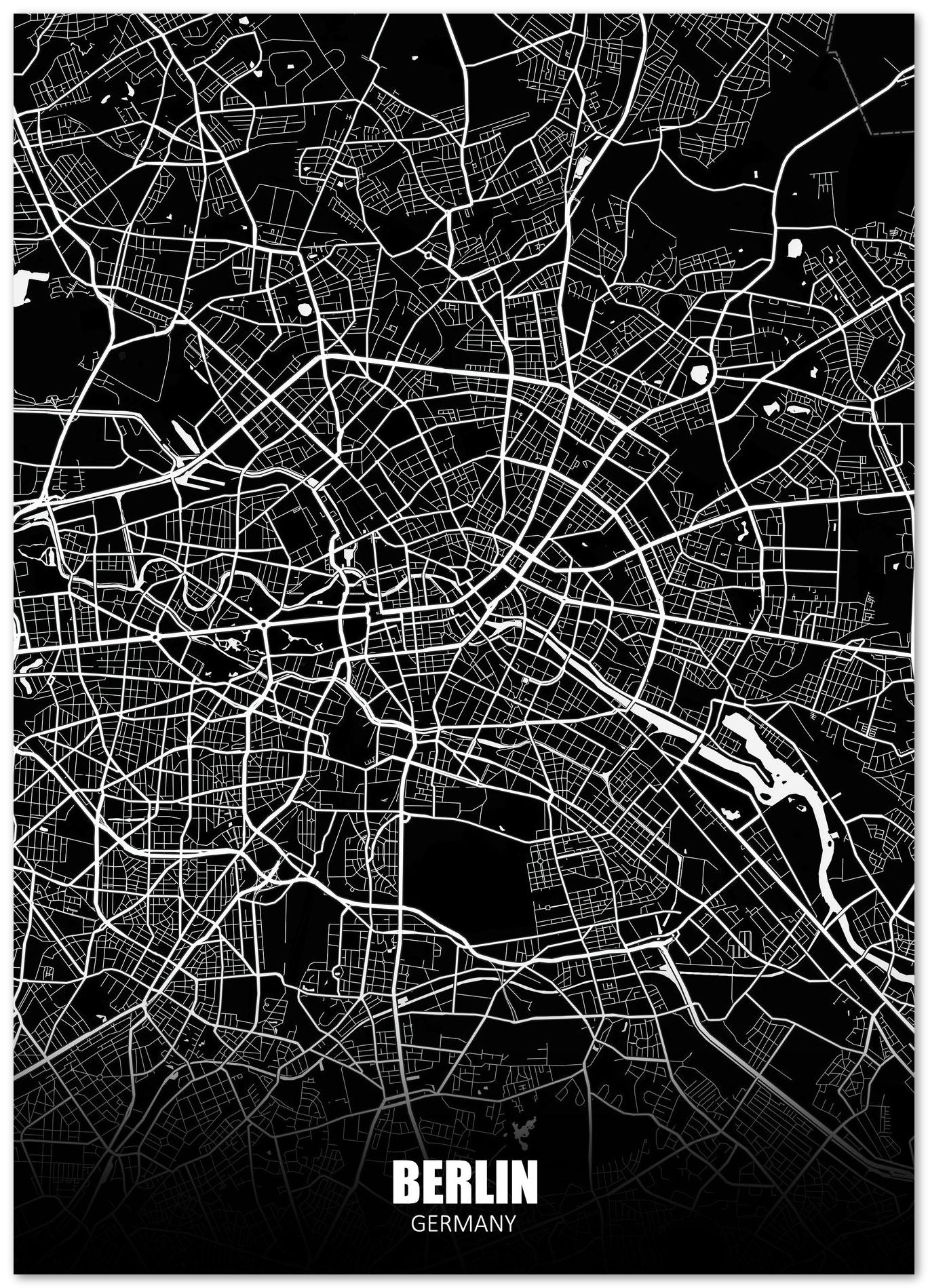 Berlin Germany Dark Negative Maps - @ZakeDjelevic