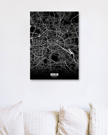 Berlin Germany Dark Negative Maps - @ZakeDjelevic