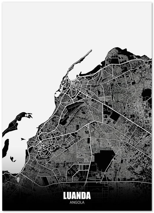 Luanda Angola Dark Negative Maps - @ZakeDjelevic