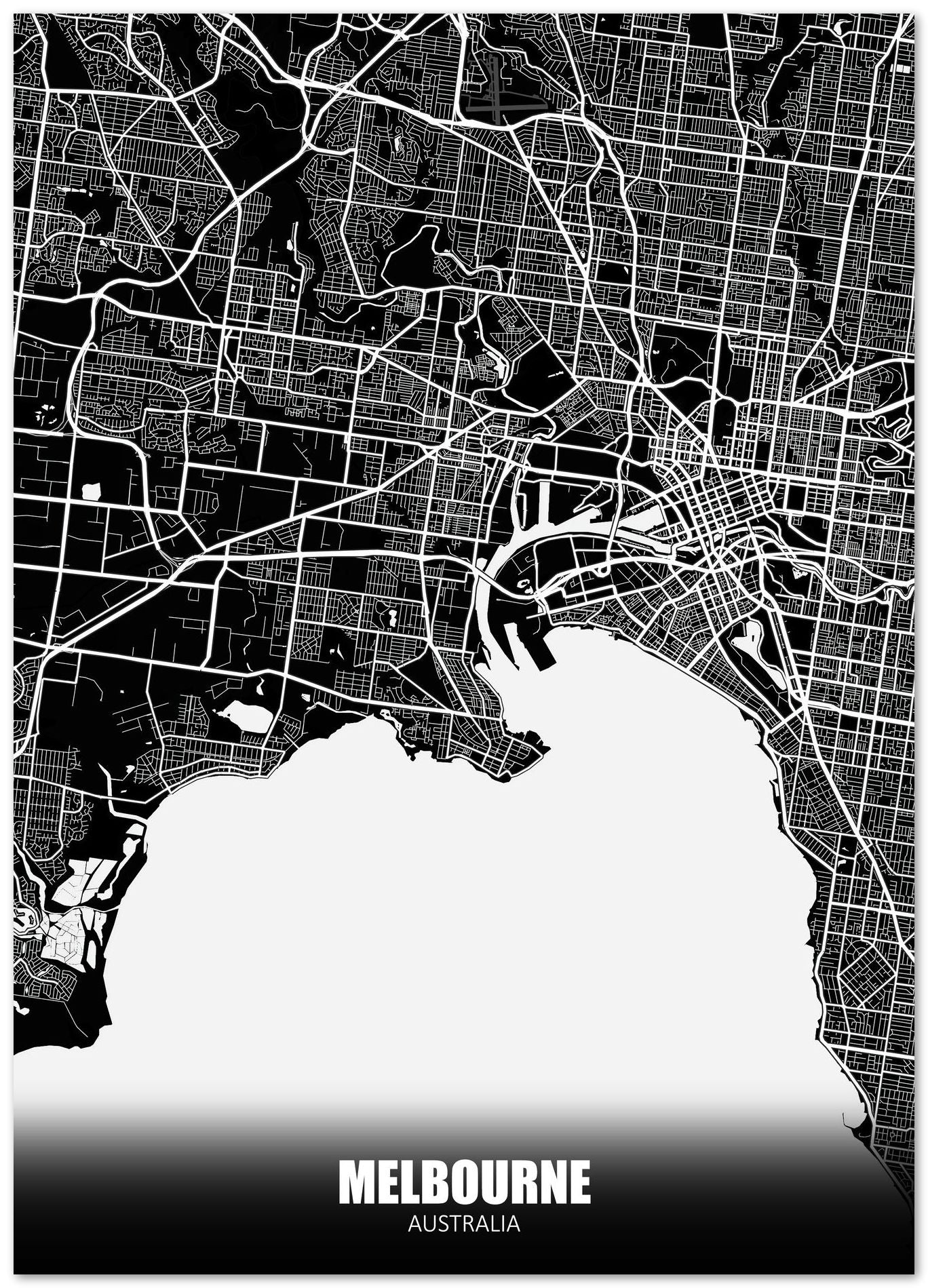 Melbourne Australia Dark Negative Maps - @ZakeDjelevic