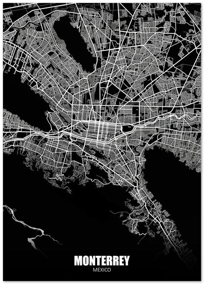 Monterrey Mexico Dark Negative Maps - @ZakeDjelevic