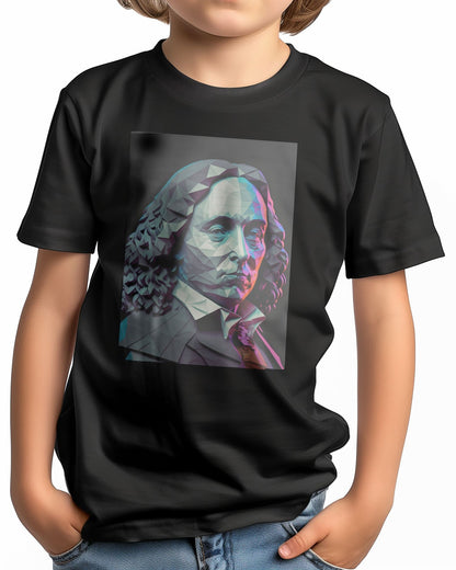 Blaise Pascal Black and White Low Poly - @WpapArtist