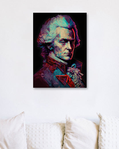 Wolfgang Amadeus Mozart Low Poly - @WpapArtist