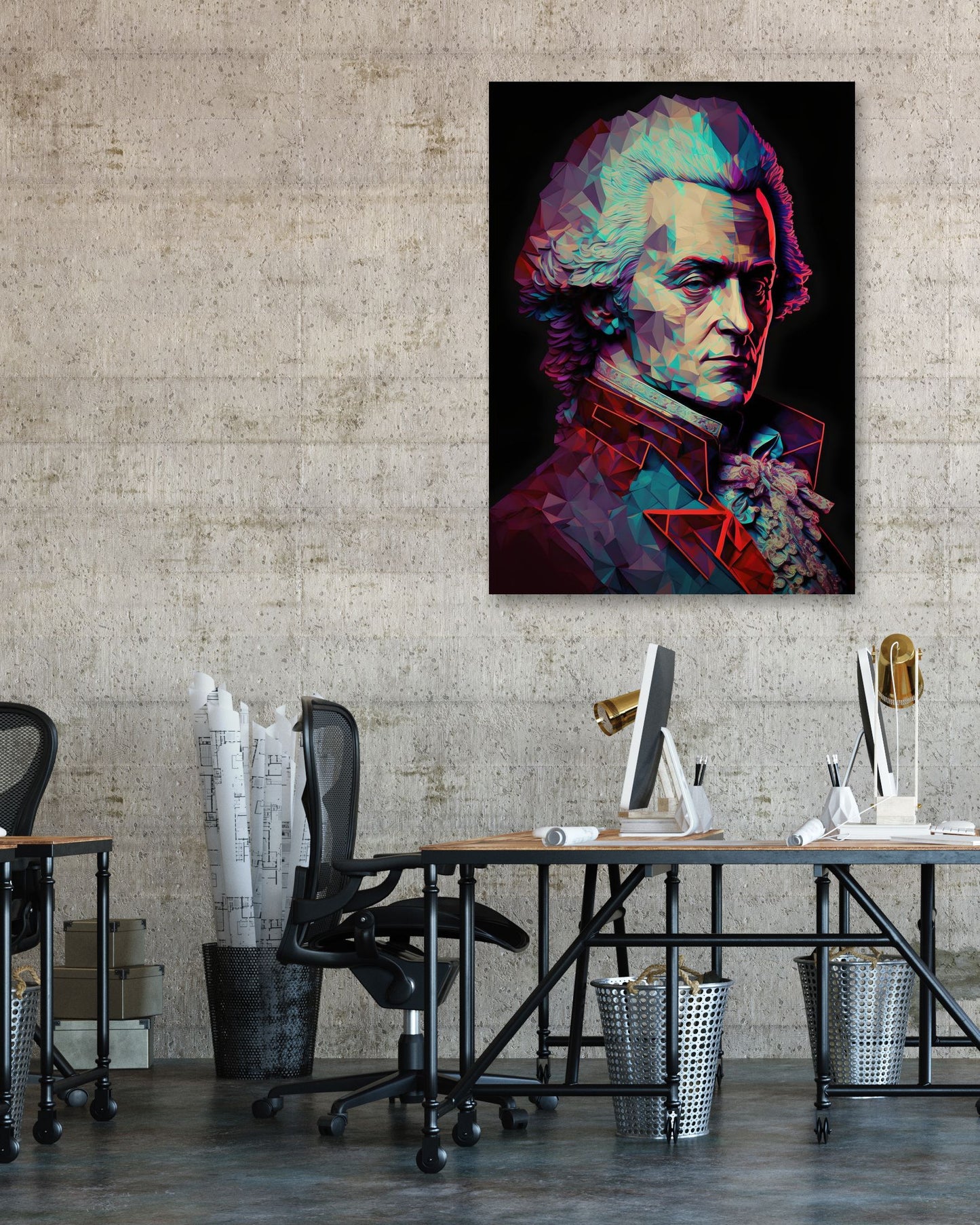 Wolfgang Amadeus Mozart Low Poly - @WpapArtist