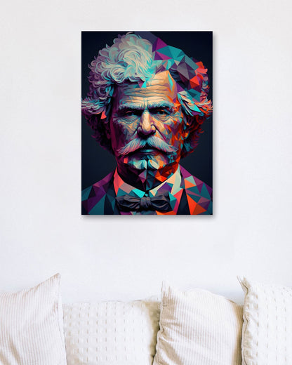 Mark Twain Low Poly - @WpapArtist