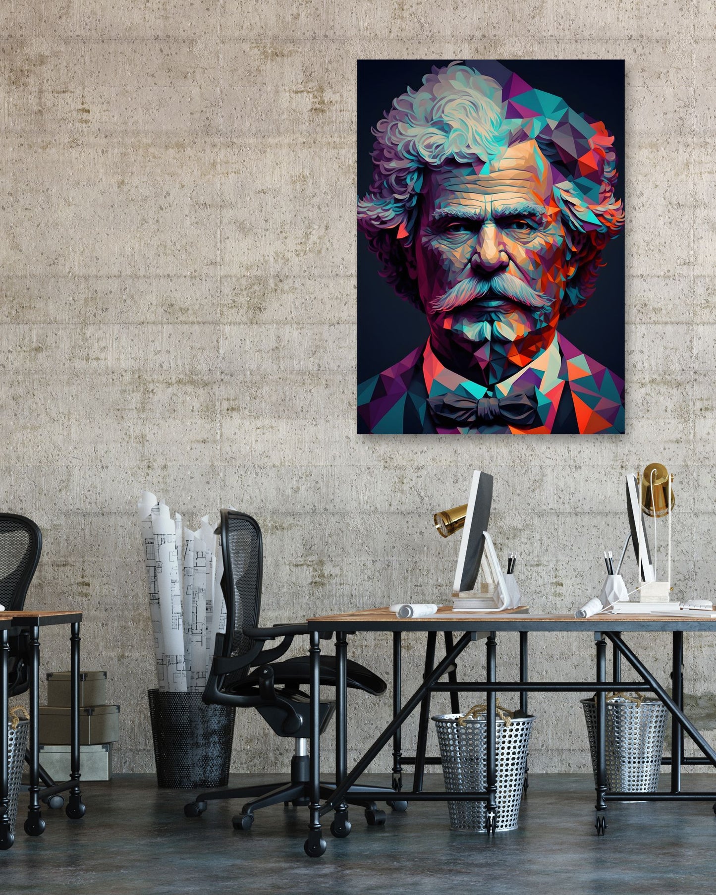 Mark Twain Low Poly - @WpapArtist