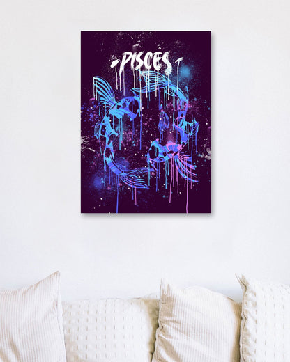 PISCES ABSTRACT PAINTING - @RAMRAMCLUB