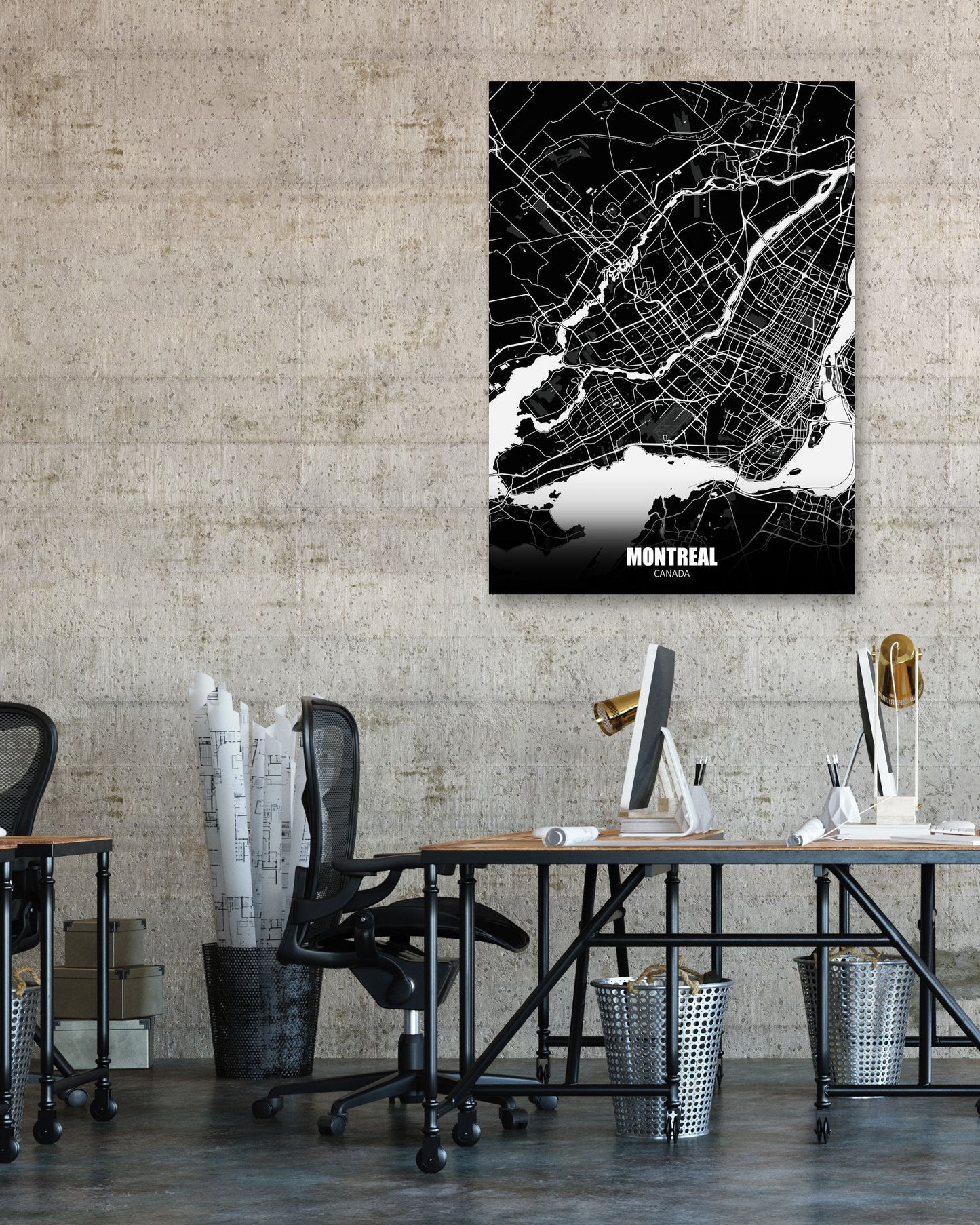 Montreal Canada Dark Negative Maps - @ZakeDjelevic