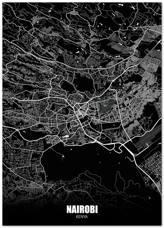 Nairobi Kenya Dark Negative Maps - @ZakeDjelevic