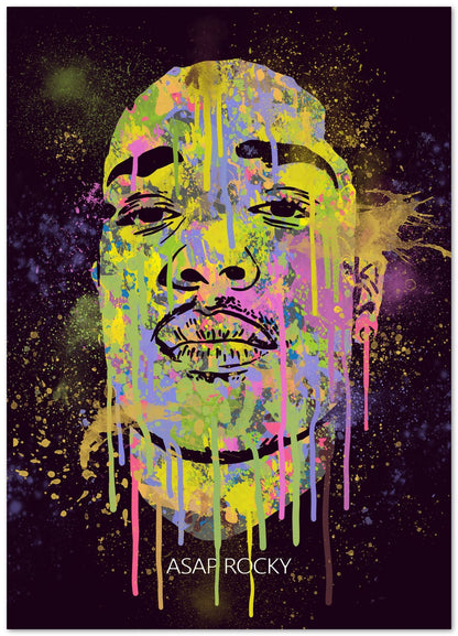 A$AP ROCKY HIP HOP RAPPER ABSTRACT PAINTING - @RAMRAMCLUB