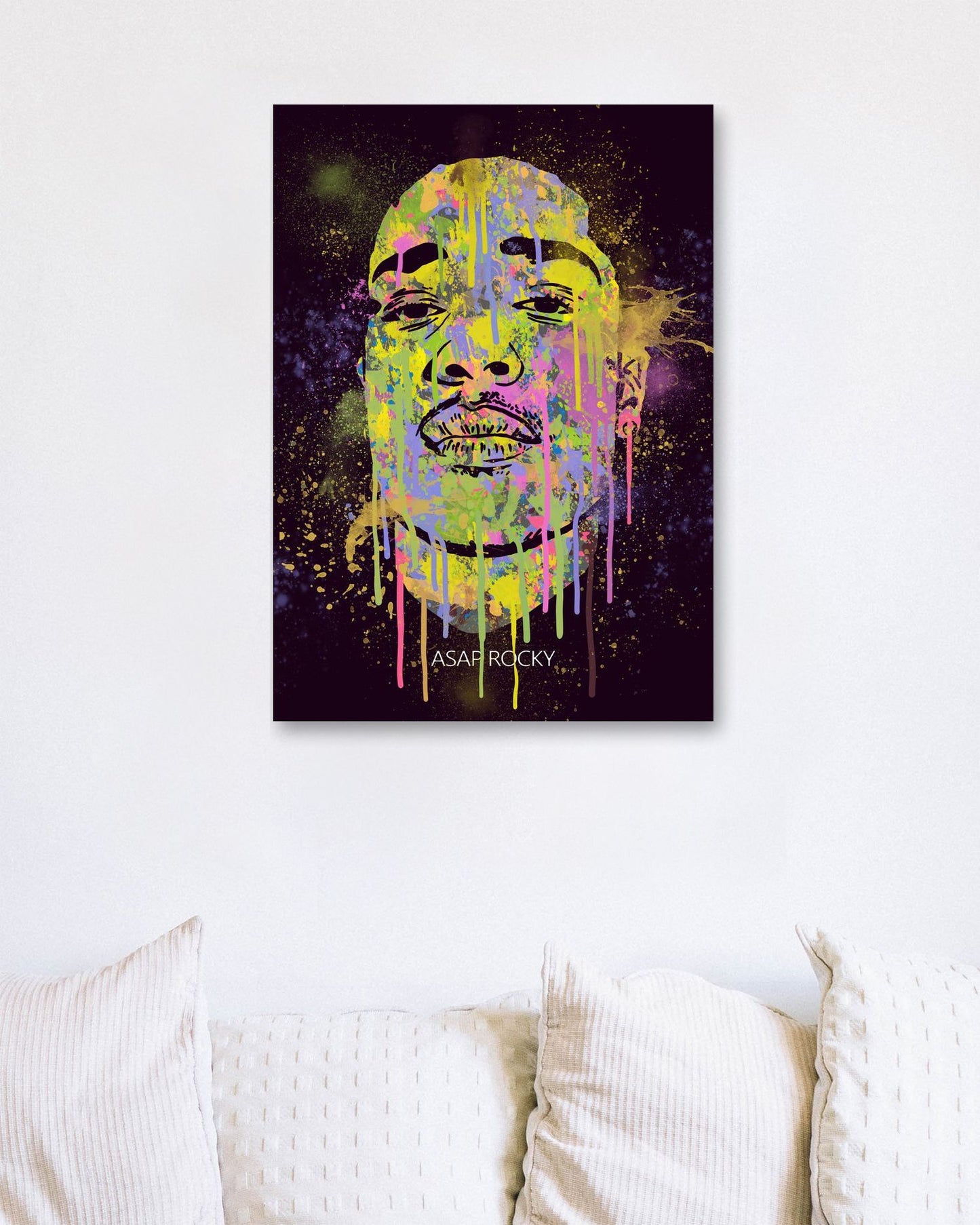 A$AP ROCKY HIP HOP RAPPER ABSTRACT PAINTING - @RAMRAMCLUB