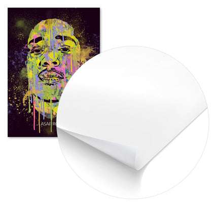 A$AP ROCKY HIP HOP RAPPER ABSTRACT PAINTING - @RAMRAMCLUB