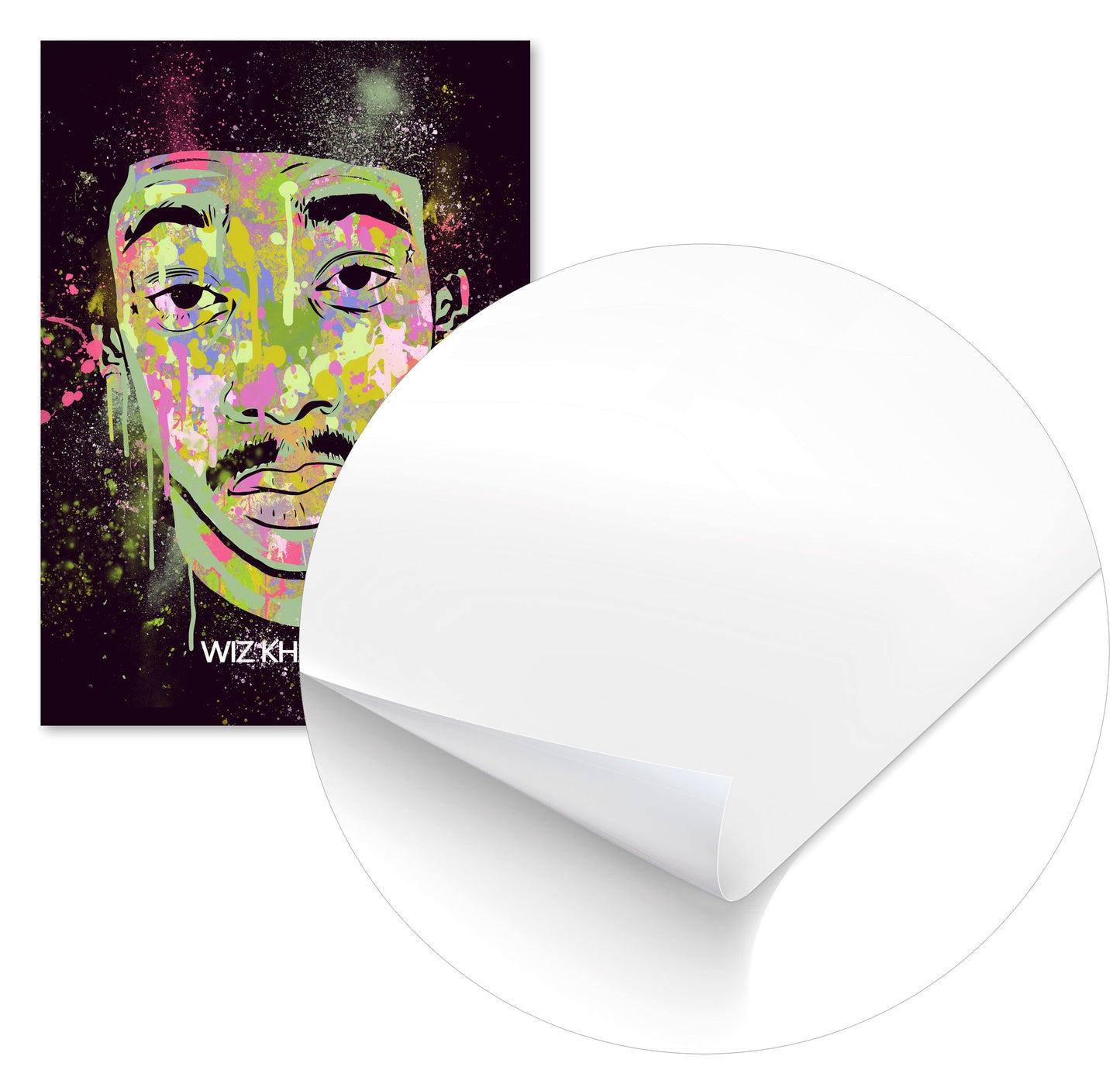 WIZ KHALIFA HIPHOP RAPPER ABSTRACT PAINTING - @RAMRAMCLUB