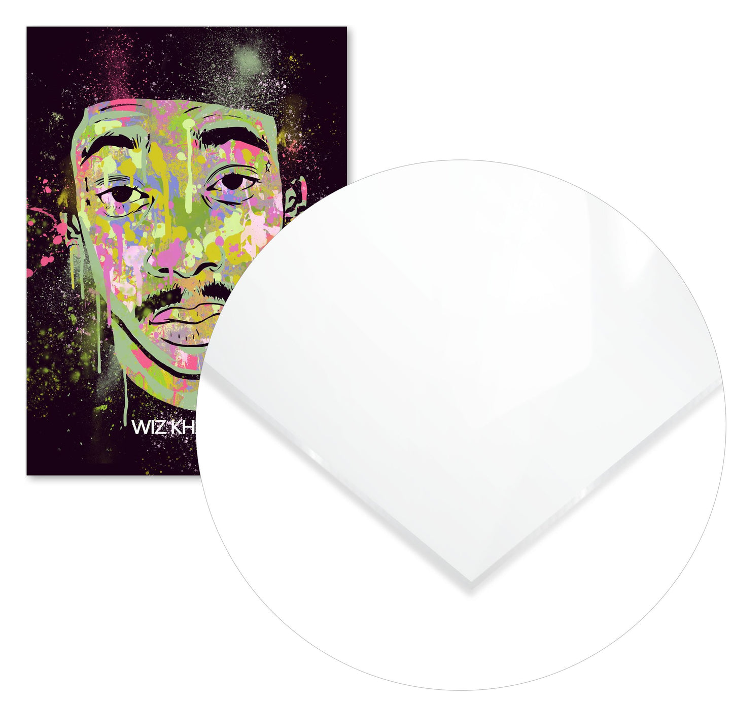 WIZ KHALIFA HIPHOP RAPPER ABSTRACT PAINTING - @RAMRAMCLUB