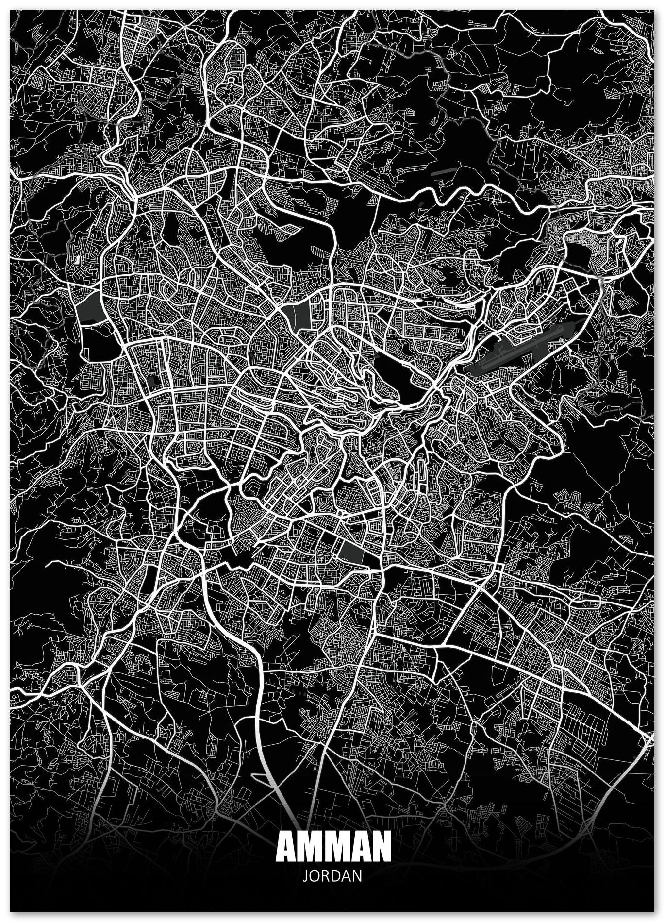 Amman Jordan Dark Negative Maps - @ZakeDjelevic