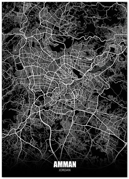 Amman Jordan Dark Negative Maps - @ZakeDjelevic