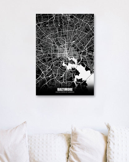 Baltimore USA Dark Negative Maps - @ZakeDjelevic