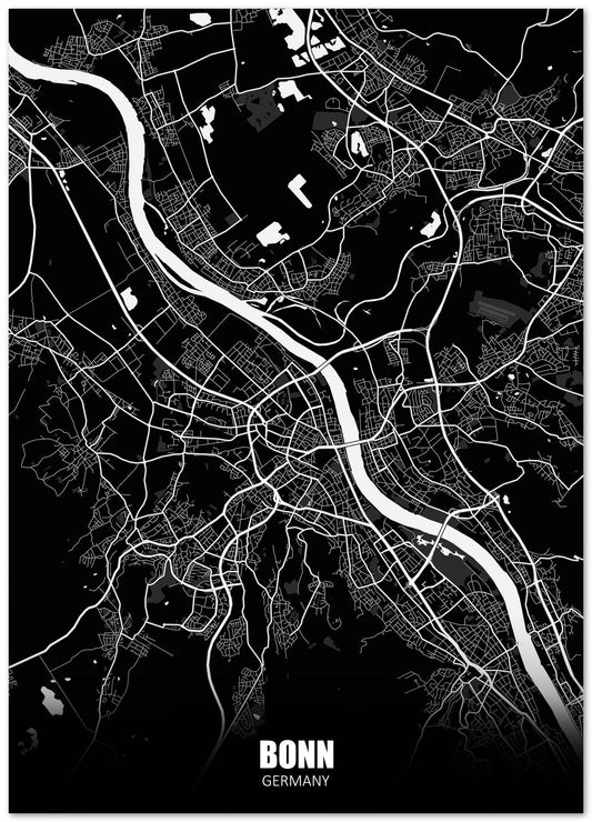 Bonn Germany Dark Negative Maps - @ZakeDjelevic
