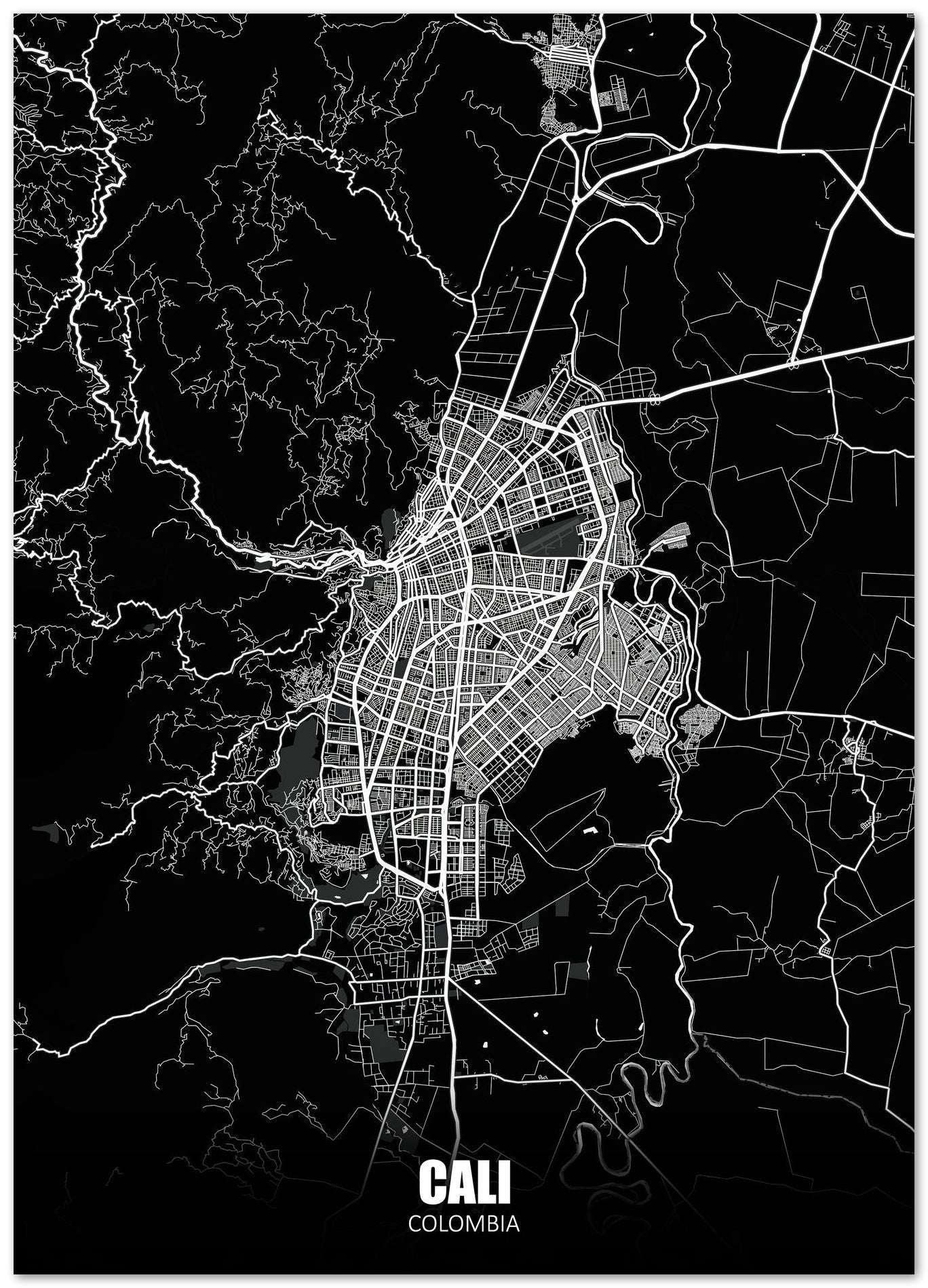 Cali Colombia Dark Negative Maps - @ZakeDjelevic