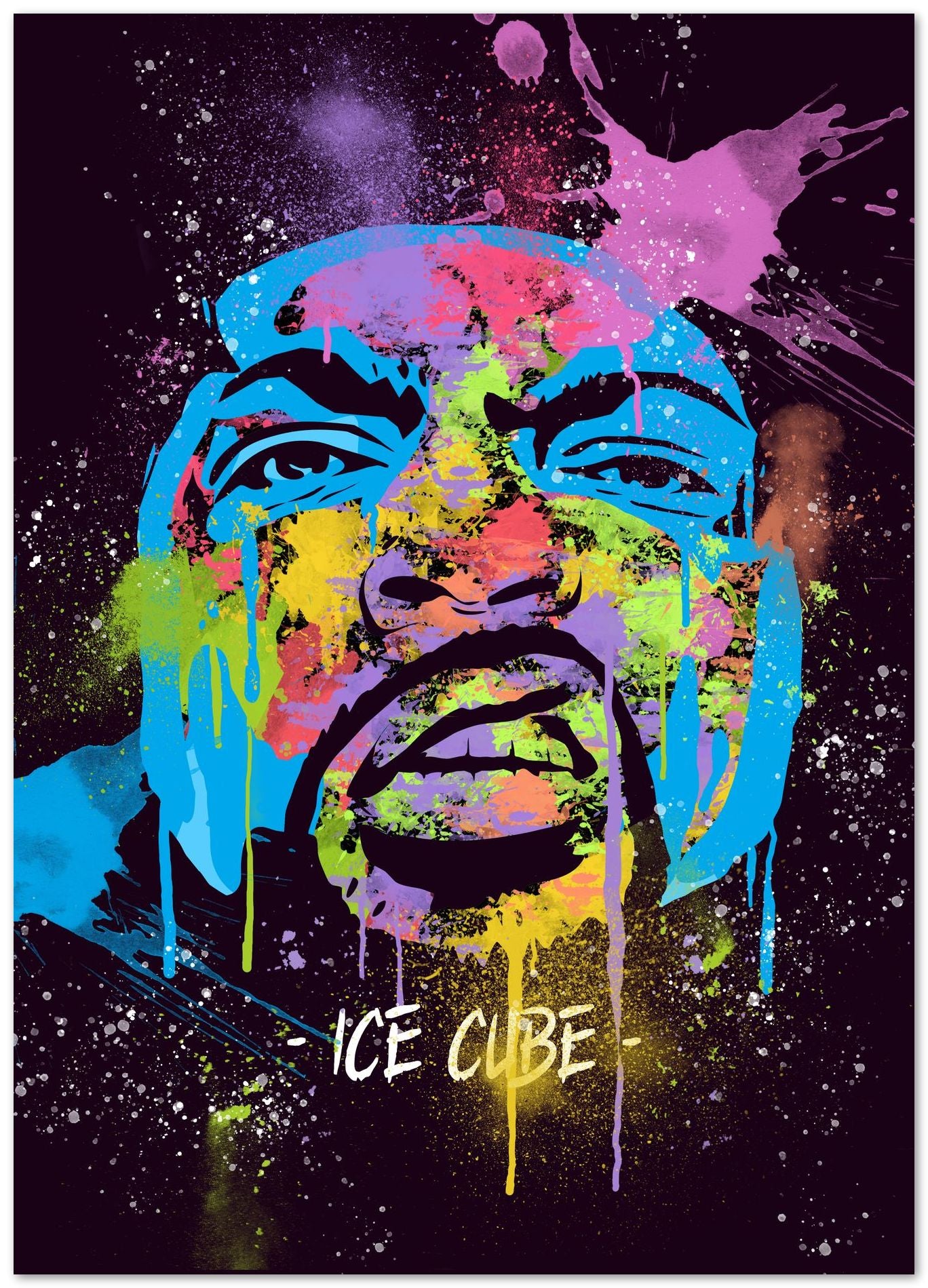 ICE CUBE HIPHOP RAPPER PAINTING - @RAMRAMCLUB