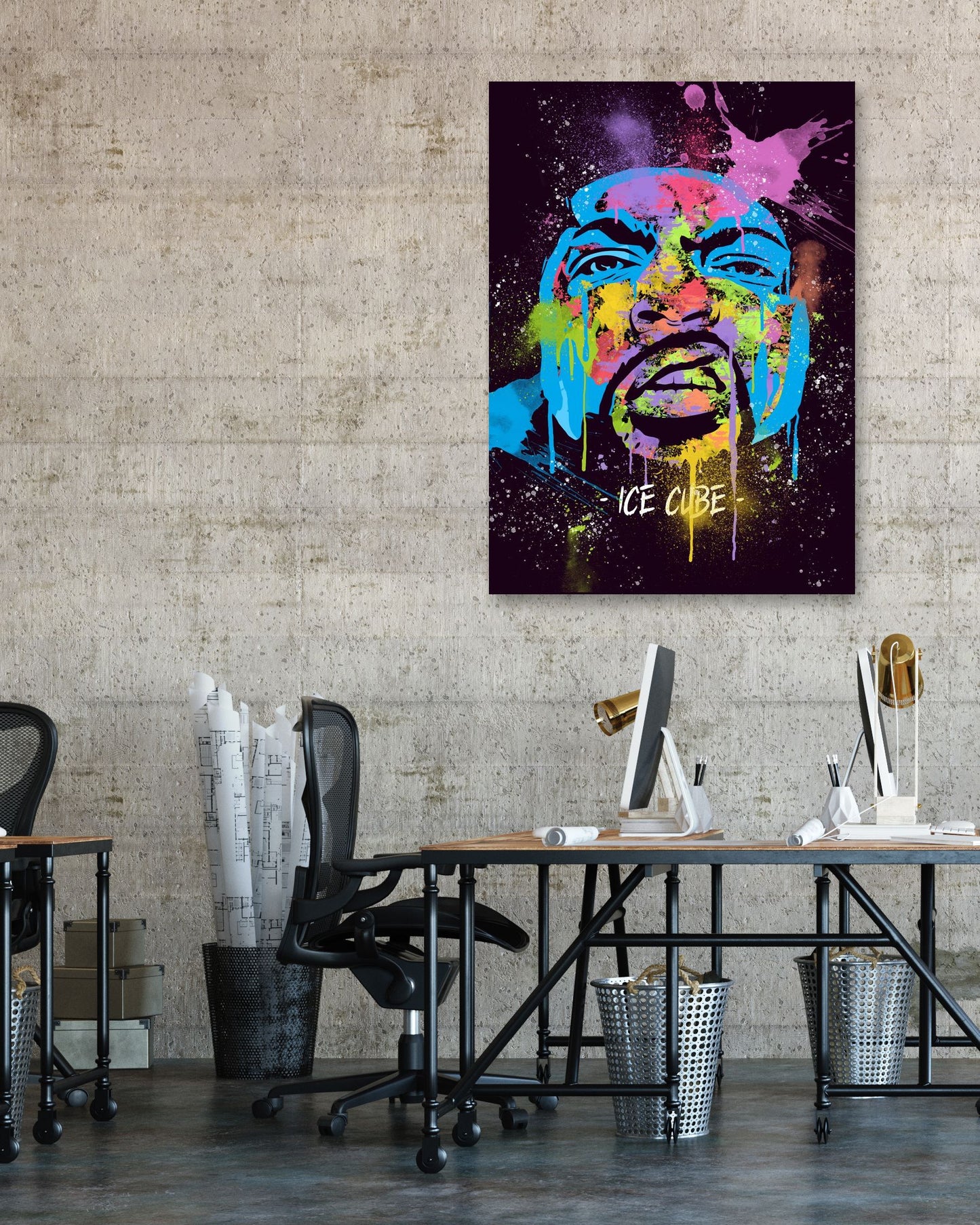 ICE CUBE HIPHOP RAPPER PAINTING - @RAMRAMCLUB