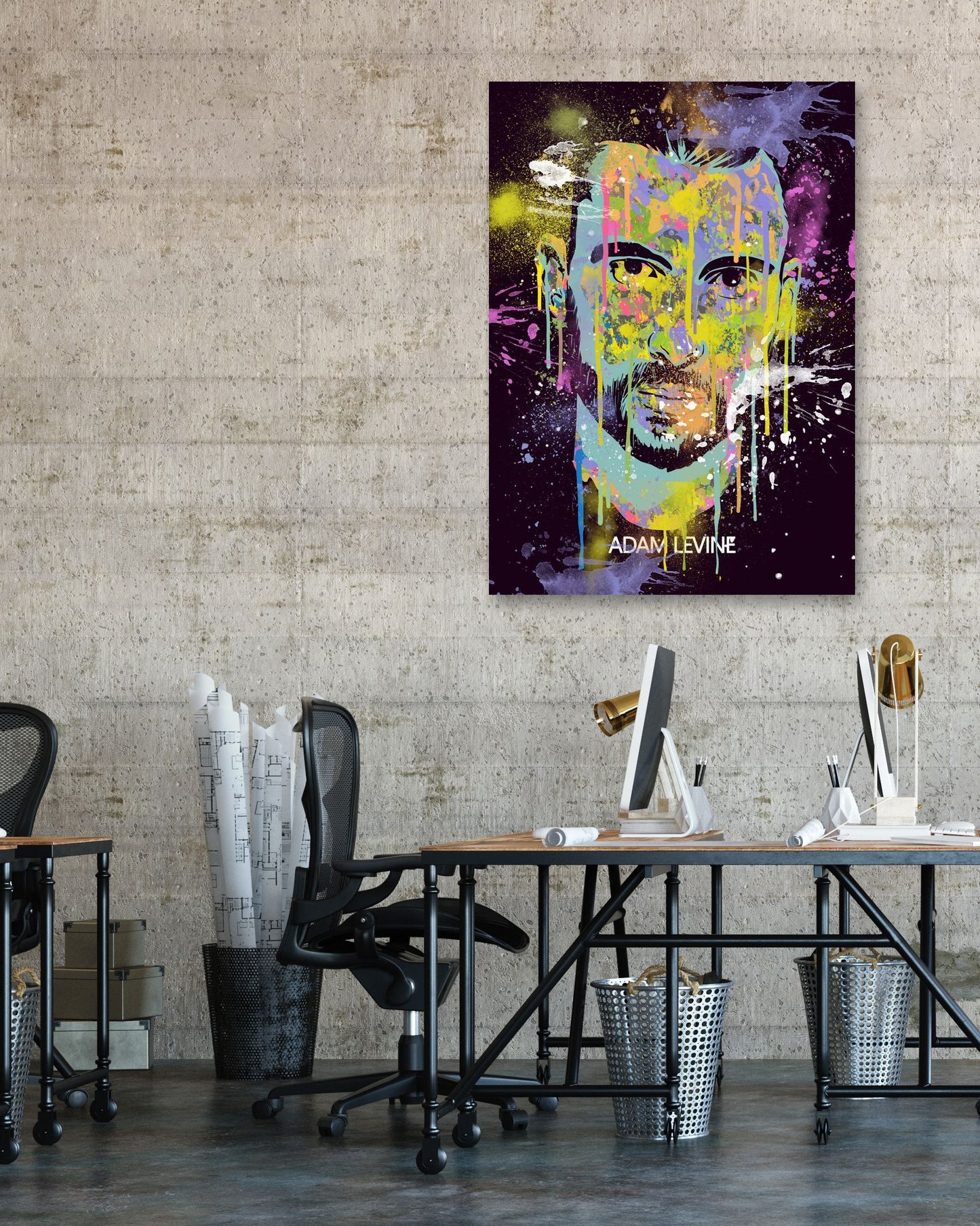 ADAM LEVINE MAROON5 PAINTING - @RAMRAMCLUB