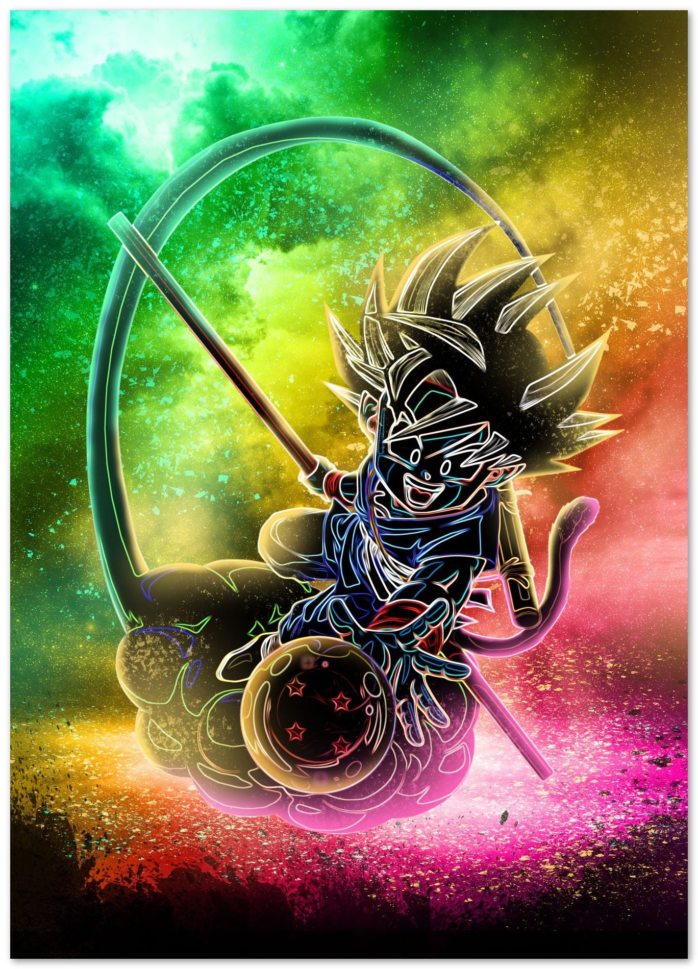 Dark soul of son goku colorful - @SanDee15