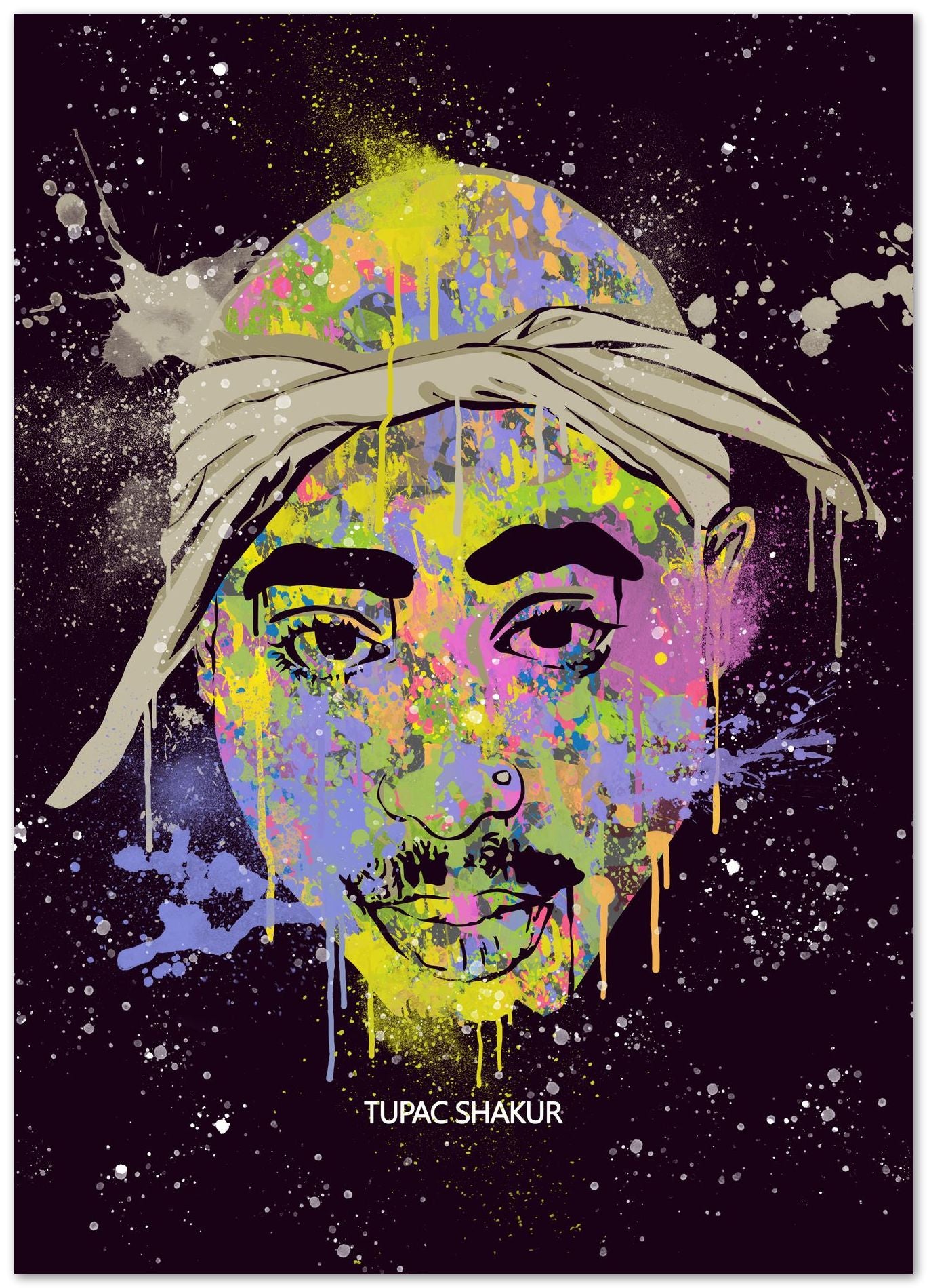 TUPAC SHAKUR 2 HIPHOP LEGEND RAPPER PAINTING - @RAMRAMCLUB