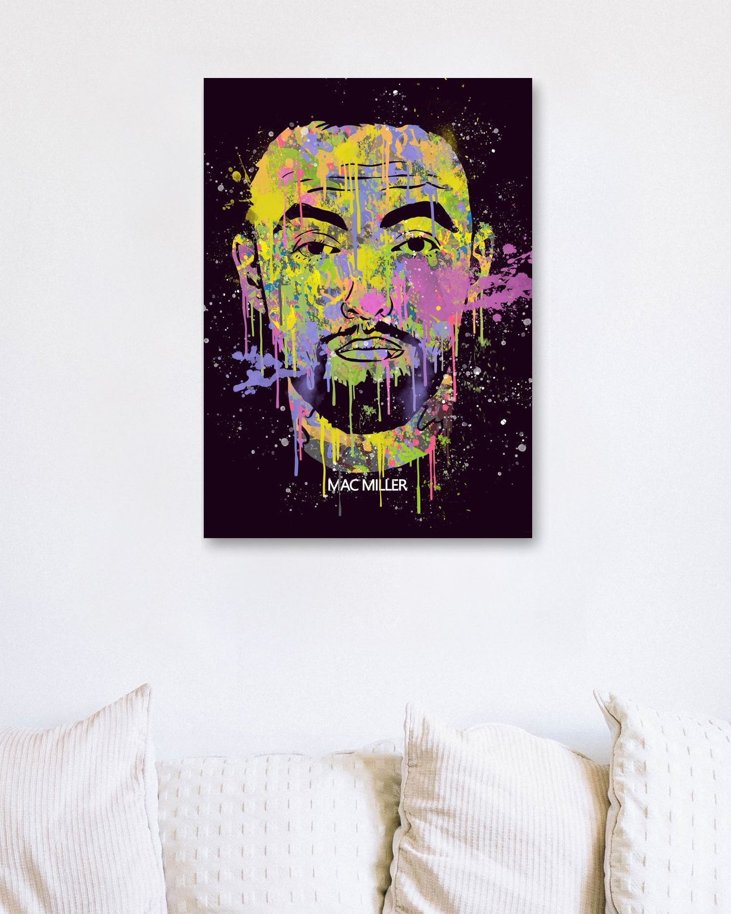 MAC MILLER HIPHOP RAPPER ABSTRACT PAINTING - @RAMRAMCLUB