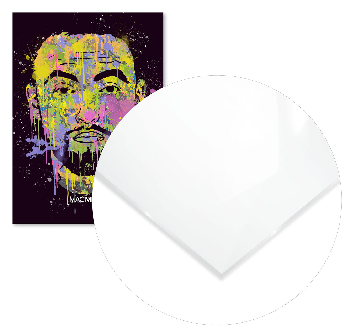 MAC MILLER HIPHOP RAPPER ABSTRACT PAINTING - @RAMRAMCLUB