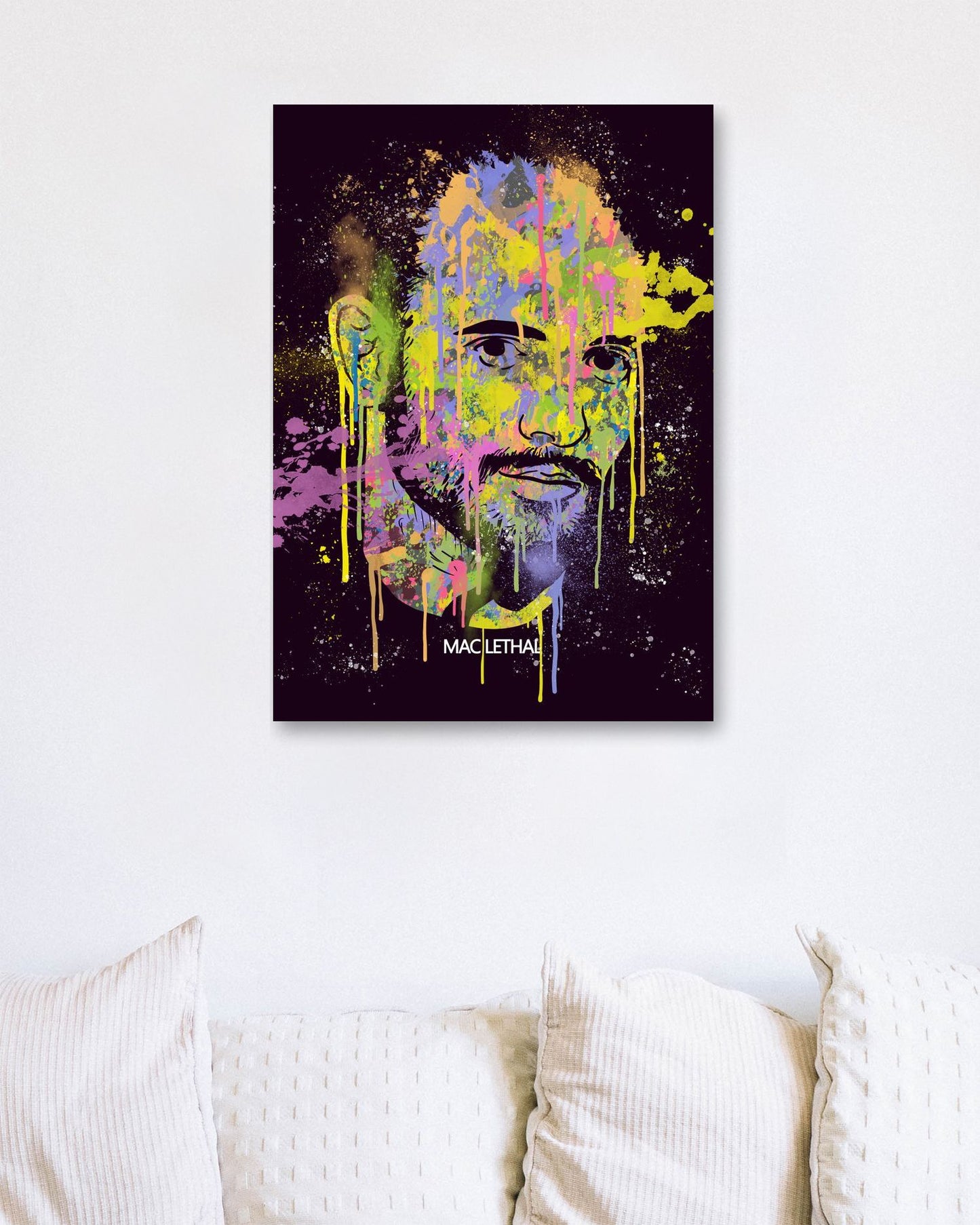 MAC LETHAL HIPHOP RAPPER ABSTRACT PAINTING - @RAMRAMCLUB