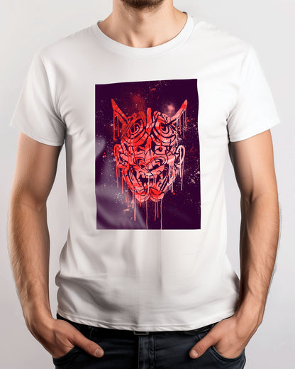 ONI MASK JAPANESE ABSTRACT PAINTING - @RAMRAMCLUB