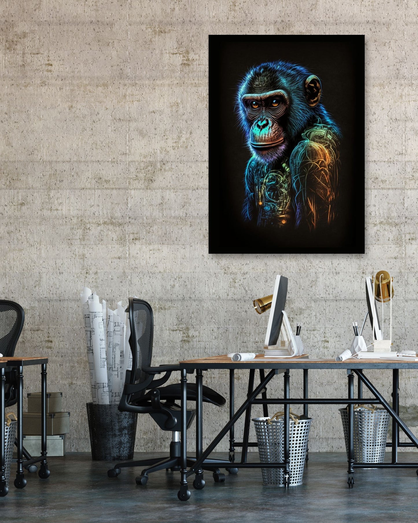 Monkey Cyber digital art - @WpapArtist