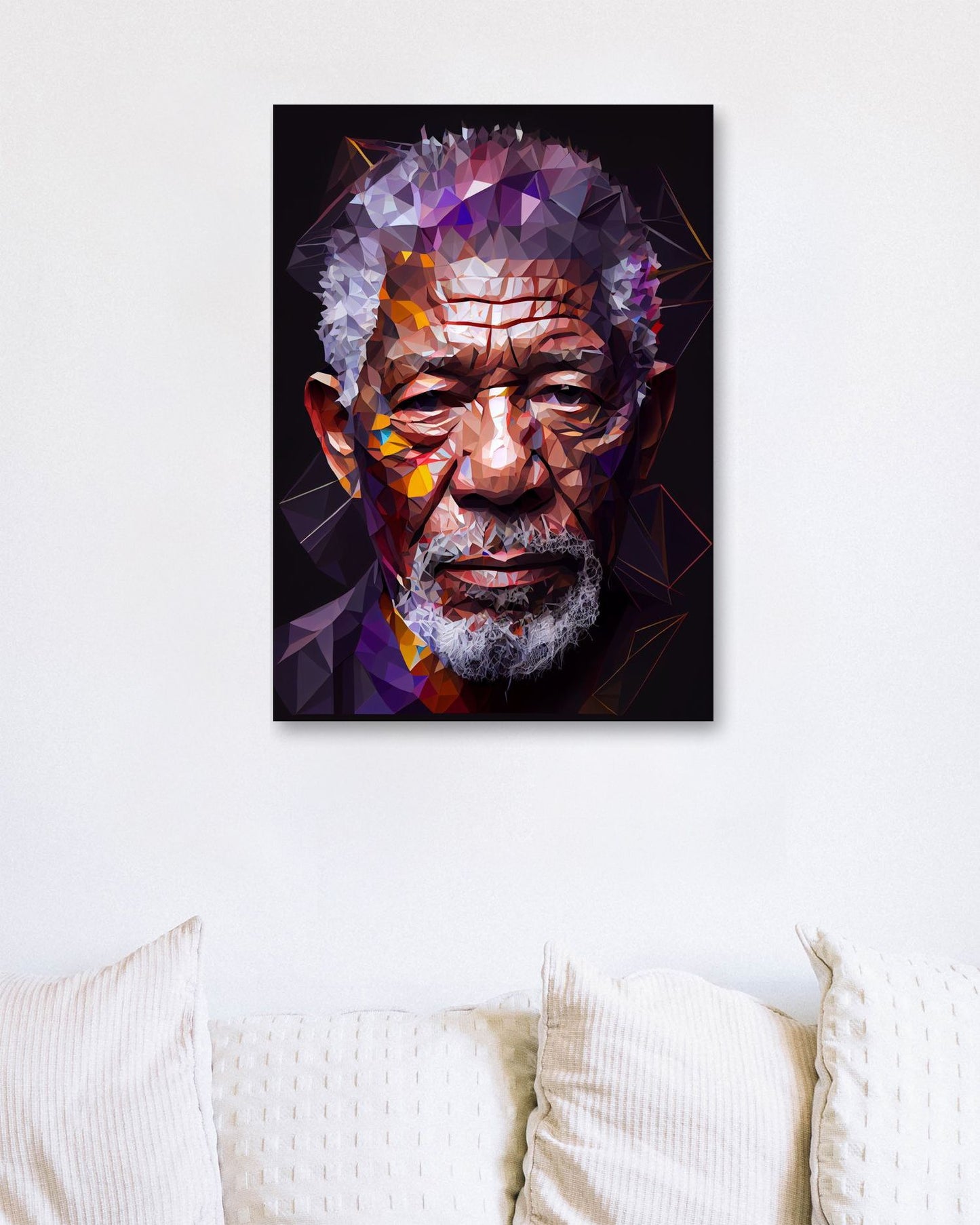 Morgan Freeman Pop Art Low Poly - @WpapArtist